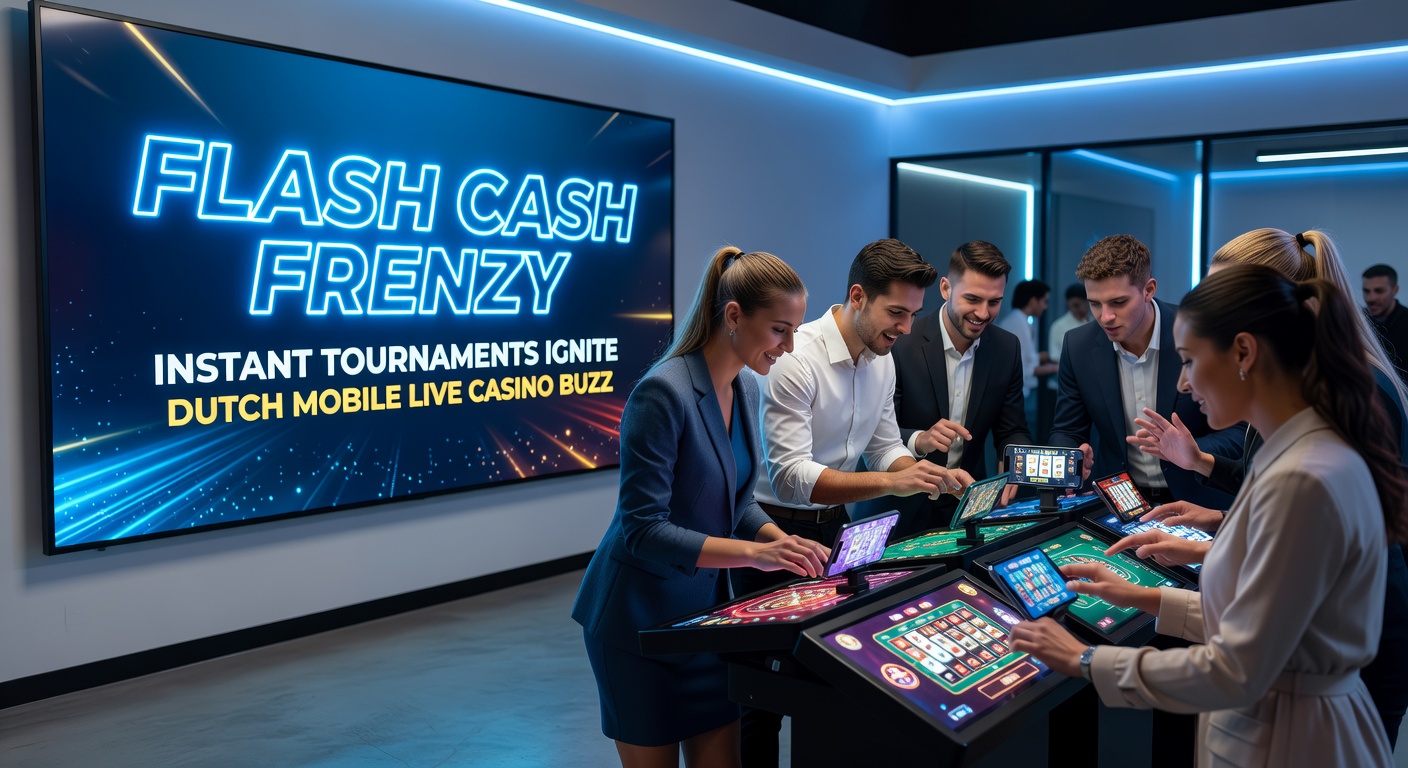 Schermafbeelding van een bruisend mobiel live casino toernooi met flashende prijzen en spelers in actie