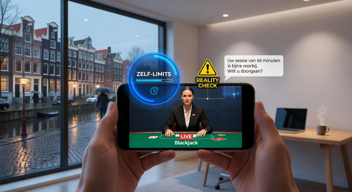 Grafiek met statistieken over gebruik van zelflimieten in Nederlandse casino apps, met dalende sessielengtes