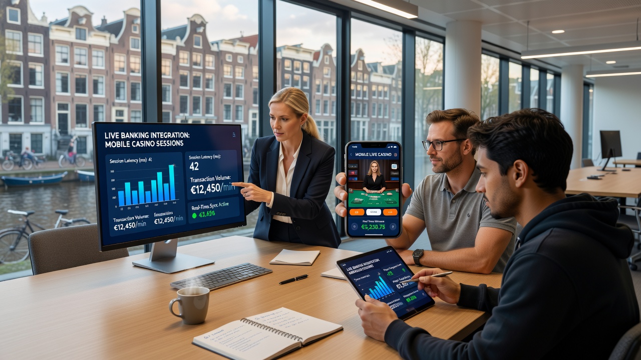 Mobiele live casino integratie met banking systemen