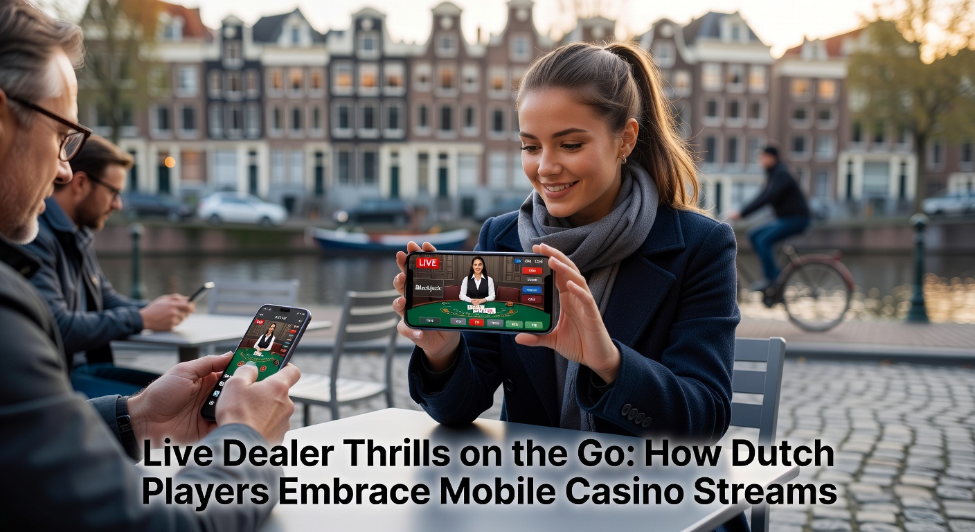 Nederlandse speler geniet van live dealer blackjack op smartphone tijdens treinreis, met dealer zichtbaar op scherm en kaarten in beweging
