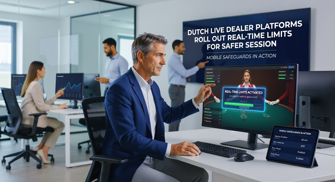 Grafiek met statistieken over gebruik van real-time limieten in Nederlandse mobiele casino apps, tonen reductie in overschrijdingen