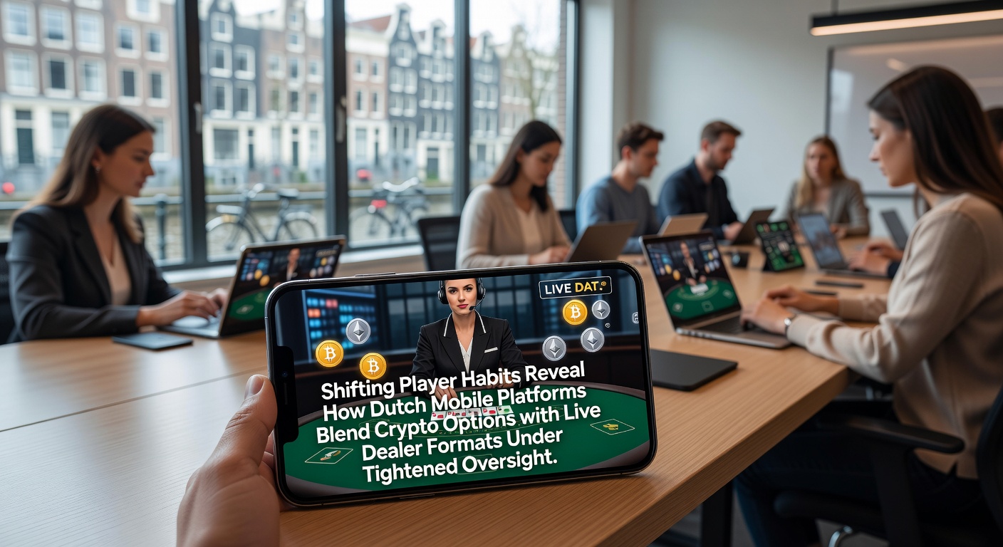 Mobiele schermen tonen live dealer tafels met crypto betalingen in Nederlandse online casino apps